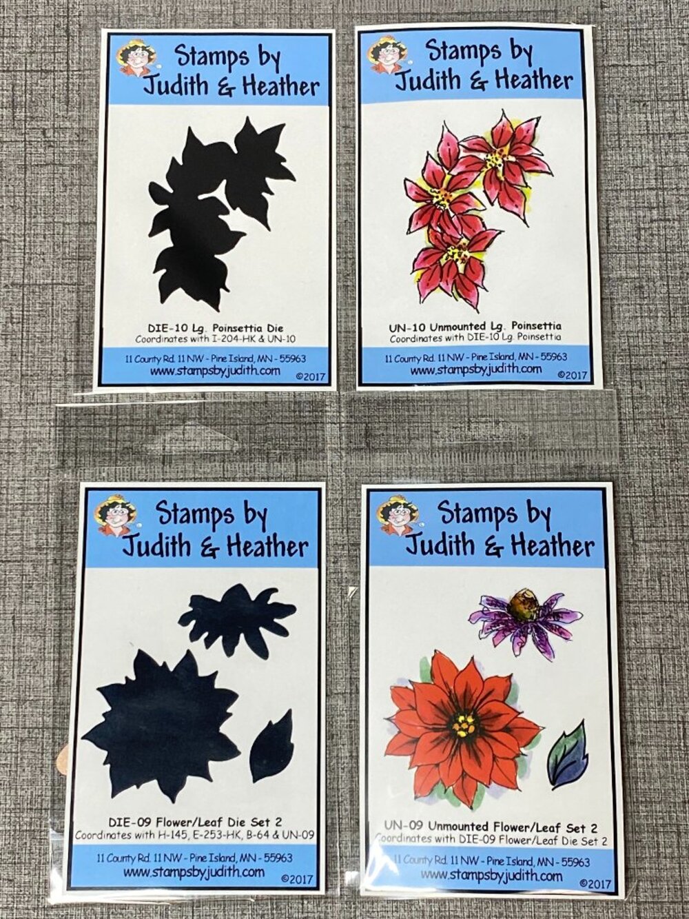 Stamps by Judith & Heather Rubber Stamps & Die Lot